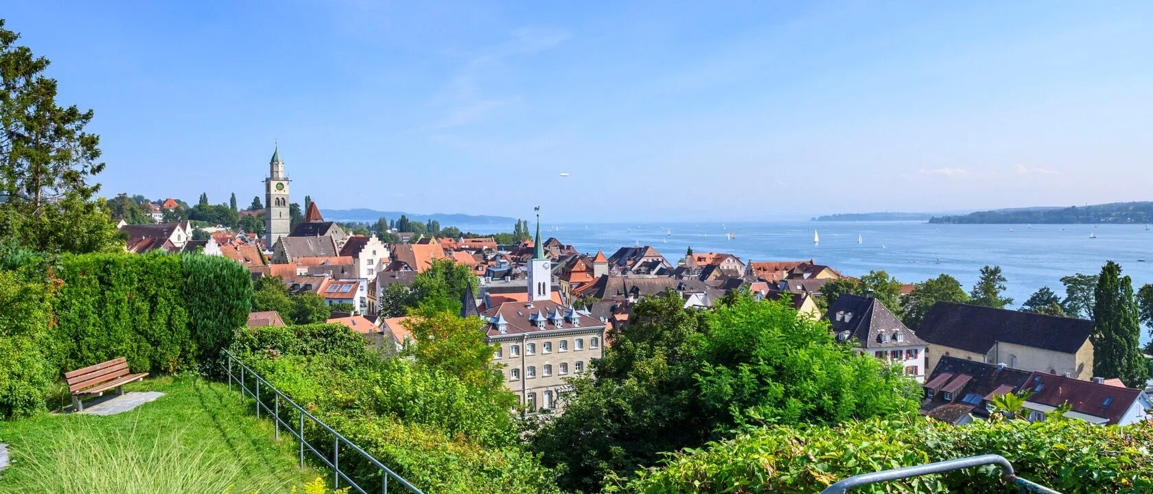 Blick auf Überlingen und den Bodensee